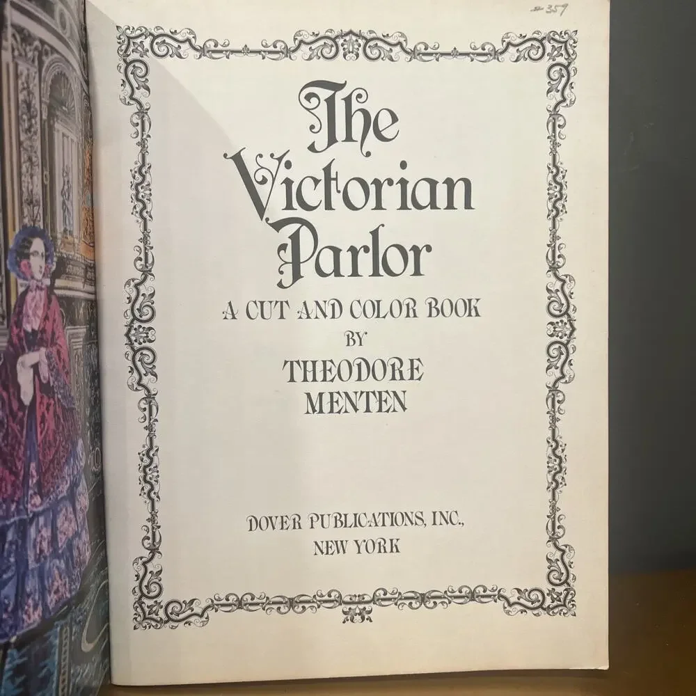 The Victorian Parlor Cut & Color Book‎ Unused Softcover 1975 Dover Publishing
